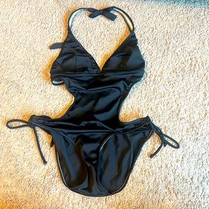 Black one piece swimsuit